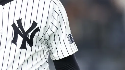 Tommy Kahnle #41 of the New York Yankees Jersey during the game against the Boston Red Sox at Yankee Stadium on July 05, 2024 in the Bronx borough of New York City.