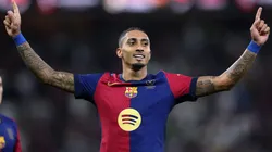 Raphinha of FC Barcelona scored twice during Spanish Super Cup Final