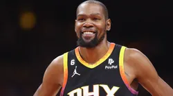 Kevin Durant #35 of the Phoenix Suns during Game One of the Western Conference First Round Playoffs at Footprint Center on April 16, 2023.