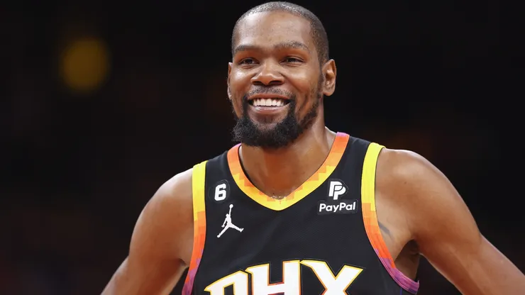 Kevin Durant #35 of the Phoenix Suns during Game One of the Western Conference First Round Playoffs at Footprint Center on April 16, 2023.