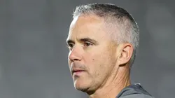 Head coach Mike Norvell of the Florida State Seminoles looks on before the start of a game against the Florida Gators at Doak Campbell Stadium on November 30, 2024 in Tallahassee, Florida.