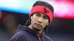 C.J. Stroud #7 of the Houston Texans warms up before a game against the Baltimore Ravens at NRG Stadium on December 25, 2024 in Houston, Texas.