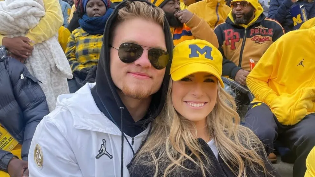 Aidan Hutchinson and Alivia Callaghan (Source: @aidanhutch97)