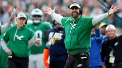 Head coach Nick Sirianni of the Philadelphia Eagles reacts during the second quarter against the Dallas Cowboys at Lincoln Financial Field on December 29, 2024 in Philadelphia, Pennsylvania.