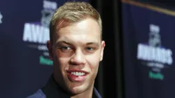 Taylor Hall of the New Jersey Devils attends the 2018 NHL Awards nominee media availability at the Encore Las Vegas on June 19, 2018 in Las Vegas, Nevada.