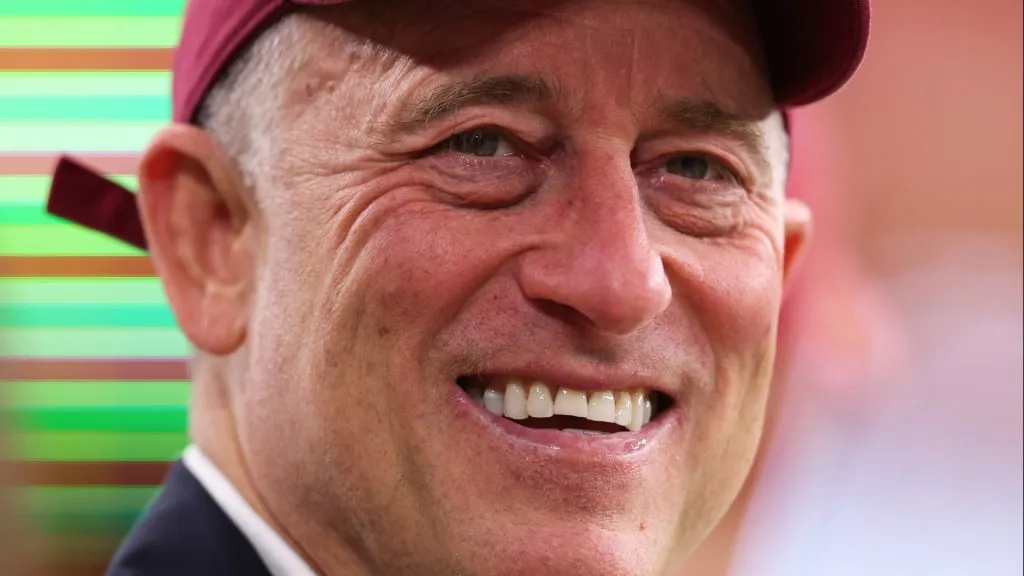 Owner Josh Harris of the Washington Commanders reacts prior to a game against the Arizona Cardinals at State Farm Stadium on September 29, 2024. (Source: Christian Petersen/Getty Images)