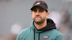 Head coach Nick Sirianni looks on prior to the NFC Championship Game against the San Francisco 49ers at Lincoln Financial Field on January 29, 2023.