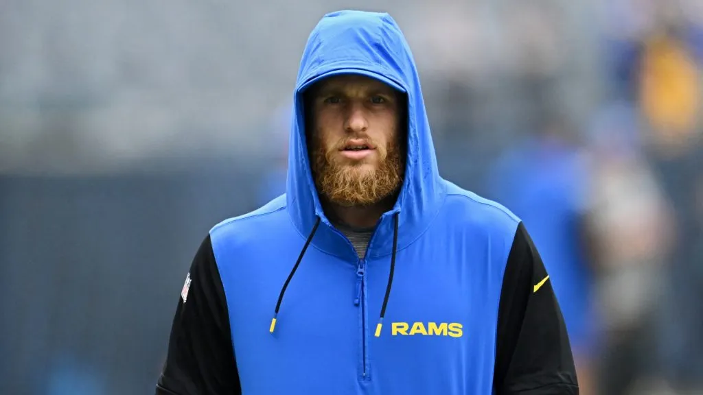 Cooper Kupp #10 of the Los Angeles Rams looks on before the game against the Chicago Bears at Soldier Field on September 29, 2024. (Source: Quinn Harris/Getty Images)