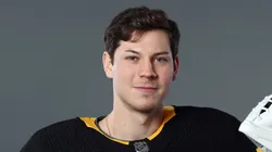 Tristan Jarry #35 of the Pittsburgh Penguins poses for a portrait ahead of the 2020 NHL All-Star Game at Enterprise Center on January 24, 2020 in St Louis, Missouri.