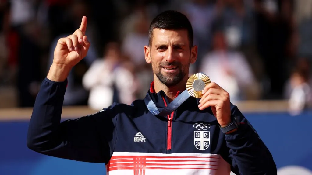 Novak Djokovic of Serbia completed the career Golden Slam in 2024 (Clive Brunskill/Getty Images)