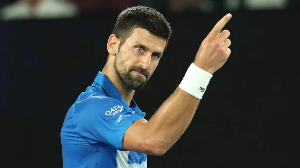 Novak Djokovic during the 2025 Australian Open (Cameron Spencer/Getty Images)