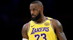 LeBron James #23 of the Los Angeles Lakers during a 117-108 Lakers win over the Miami Heat at Crypto.com Arena.