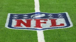 NFL logo on the field