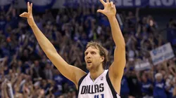 Dirk Nowitzki during a Dallas Mavericks game.