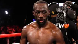 WBO champion Terence Crawford walks in the ring after defeating Shawn Porter in a welterweight title fight at Michelob ULTRA Arena on November 20, 2021 in Las Vegas, Nevada. Crawford retained his title with a 10th-round TKO.