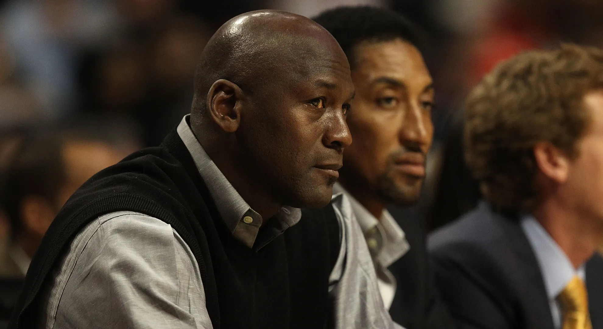Former players Michael Jordan and Scottie Pippen of the Chicago Bulls.