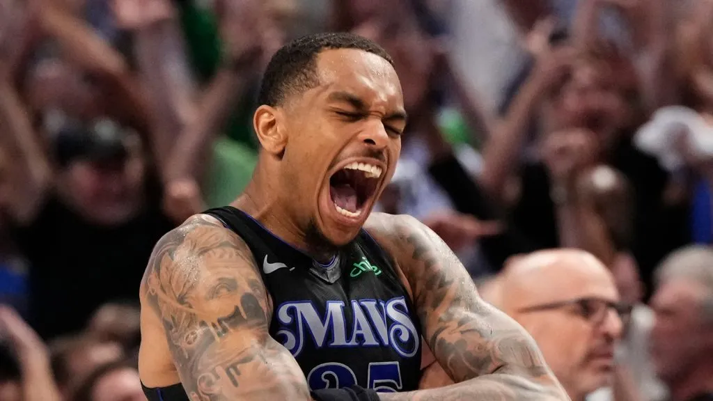 P.J. Washington #25 of the Dallas Mavericks reacts during the fourth quarter against the Oklahoma City Thunder 