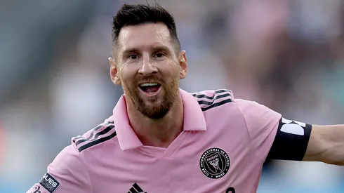 Lionel Messi #10 of Inter Miami CF celebrates after scoring a goal