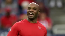 Head Coach DeMeco Ryans of the Houston Texans looks on during warmups