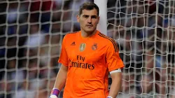 Iker Casillas of Real Madrid reacts during the La Liga match between Real Madrid CF and Getafe CF.