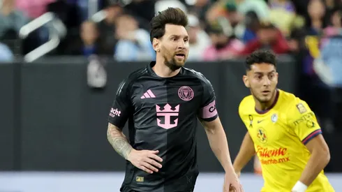 Lionel Messi of Inter Miami facing Club America