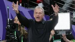 Joe Montana looks on during Super Bowl LVIII between the Kansas City Chiefs and the San Francisco 49ers at Allegiant Stadium on February 11, 2024 in Las Vegas, Nevada.
