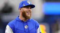 Cooper Kupp #10 of the Los Angeles Rams warms up before the game against the Arizona Cardinals in the NFC Wild Card Playoff game at SoFi Stadium on January 17, 2022 in Inglewood, California.