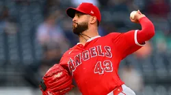 Patrick Sandoval #43 of the Los Angeles Angels pitches during the first inning against the Pittsburgh Pirates at PNC Park on May 7, 2024 in Pittsburgh, Pennsylvania.