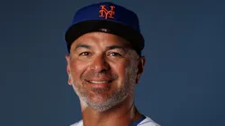 Eric Chavez #51 of the New York Mets poses for a portrait at Clover Park on February 23, 2023 in Port St. Lucie, Florida.