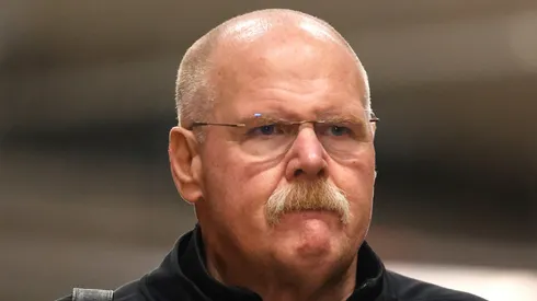 Andy Reid before a Chiefs game against the Bills.
