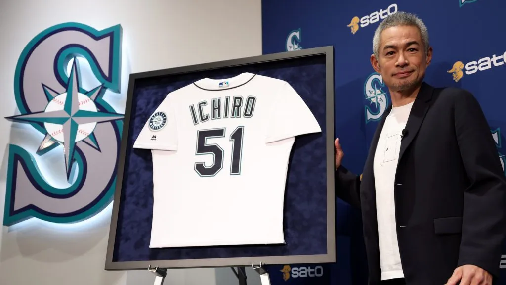 Former Seattle Mariners player Ichiro Suzuki is the first Japanese-born player to be named to the National Baseball Hall of Fame. (Photo by Steph Chambers/Getty Images)