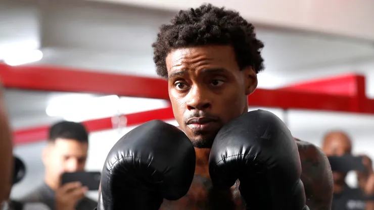 Undefeated WBC/WBA and IBF welterweight champion Errol Spence Jr. works out at Fight Capital Gym on July 20, 2023 in Las Vegas, Nevada. Spence is scheduled to defend his titles against undefeated WBO welterweight champion Terrance Crawford at T-Mobile Arena on July 29, 2023, in Las Vegas.