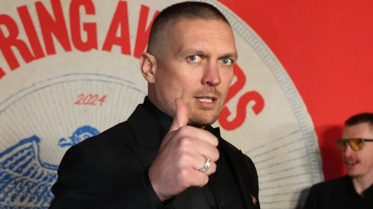 Oleksandr Usyk arrives prior to the RING Magazine Awards at Old Royal Naval College on January 11, 2025 in London, England.