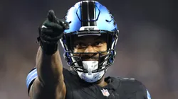 Za'Darius Smith #99 of the Detroit Lions reacts after a sack during the first quarter against the Minnesota Vikings at Ford Field on January 05, 2025 in Detroit, Michigan.