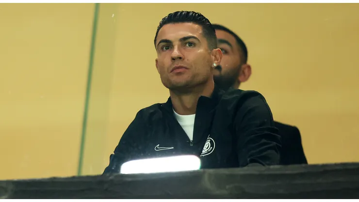 Cristiano Ronaldo of Al Nassr watches on from the stands prior to the Riyadh Season Cup match between Al-Nassr and Inter Miami at Kingdom Arena on February 01, 2024 in Riyadh, Saudi Arabia.