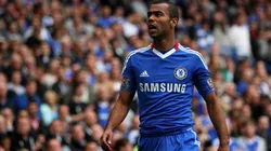 Ashley Cole of Chelsea looks on during the Barclays Premier League match between Chelsea and Blackpool at Stamford Bridge on September 19, 2010 in London, England.