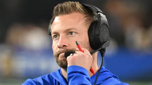Sean McVay reacts against the Minnesota Vikings.