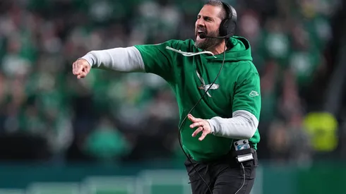 Head coach Nick Sirianni of the Philadelphia Eagles reacts during the second quarter against the Jacksonville Jaguars at Lincoln Financial Field on November 03, 2024 in Philadelphia, Pennsylvania.