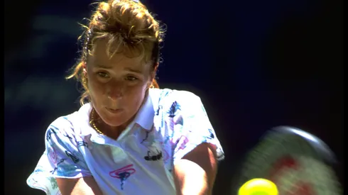 Manuela Maleeva during the 1994 Australian Open (Clive Brunskill/Getty Images)