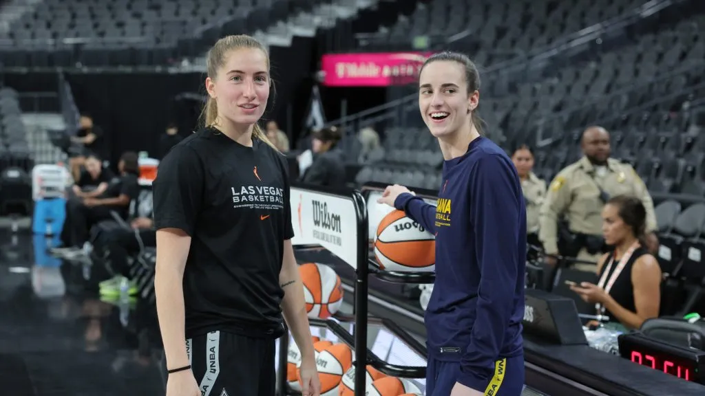 Caitlin Clark and Kate Martin during the 2024 WNBA season (Ethan Miller/Getty Images)