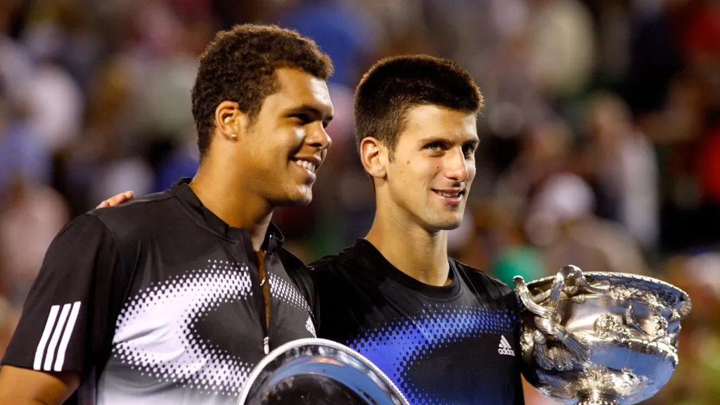 Novak Djokovic won his first Grand Slam in 2008 against Tsonga in Australia (Cameron Spencer/Getty Images)