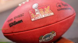 Super Bowl LIX merchandise seen at Mardi Gras World on October 15, 2024 in New Orleans, Louisiana.