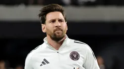 Lionel Messi of Inter Miami during the warm-up vs Club America