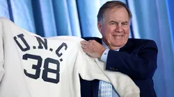 Head Coach Bill Belichick of the North Carolina Tar Heels poses during a press conference on December 12, 2024.