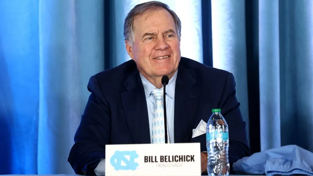 Head Coach Bill Belichick of the North Carolina Tar Heels speaks to the media during a press conference on December 12, 2024. (Source: Jared C. Tilton/Getty Images)