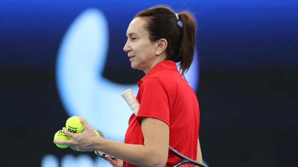 Majoli as Crotia’s captain in the United Cup 2024 (Jason McCawley/Getty Images)