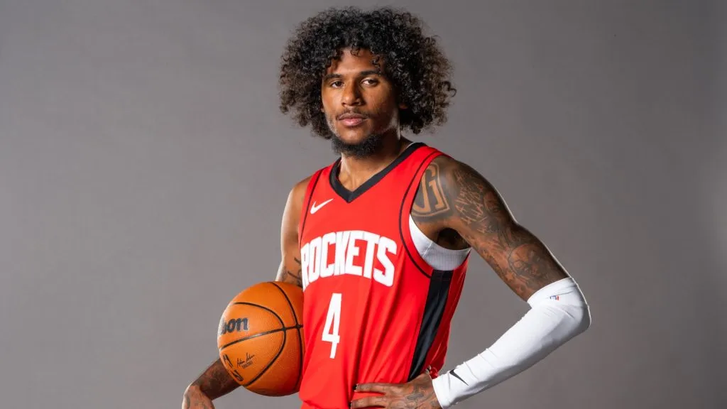 Jalen Green #4 poses for a portrait during Houston Rockets Media Day at Toyota Center on September 30, 2024. (Source: Darren Carroll/Getty Images)