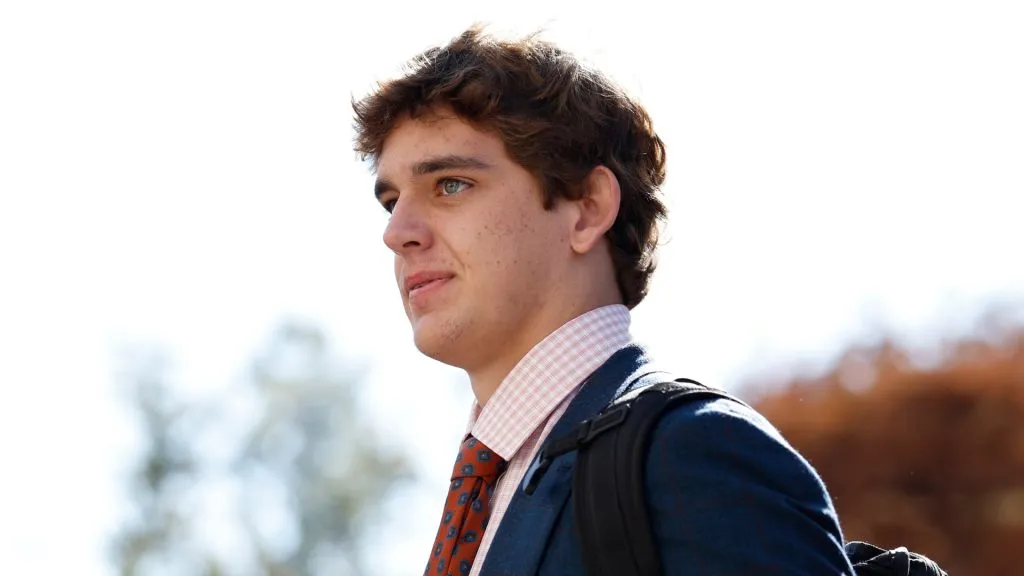 Arch Manning #16 of the Texas Longhorns arrives prior to the Playoff First Round Game against the Clemson Tigers at Darrell K Royal-Texas Memorial Stadium on December 21, 2024 in Austin, Texas.