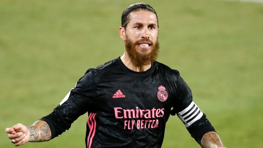 Sergio Ramos playing for Real Madrid.