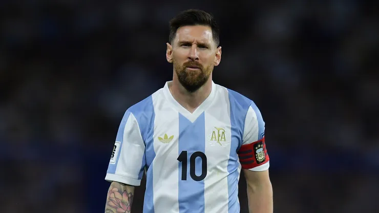 Lionel Messi during a qualifier game with Argentina.
